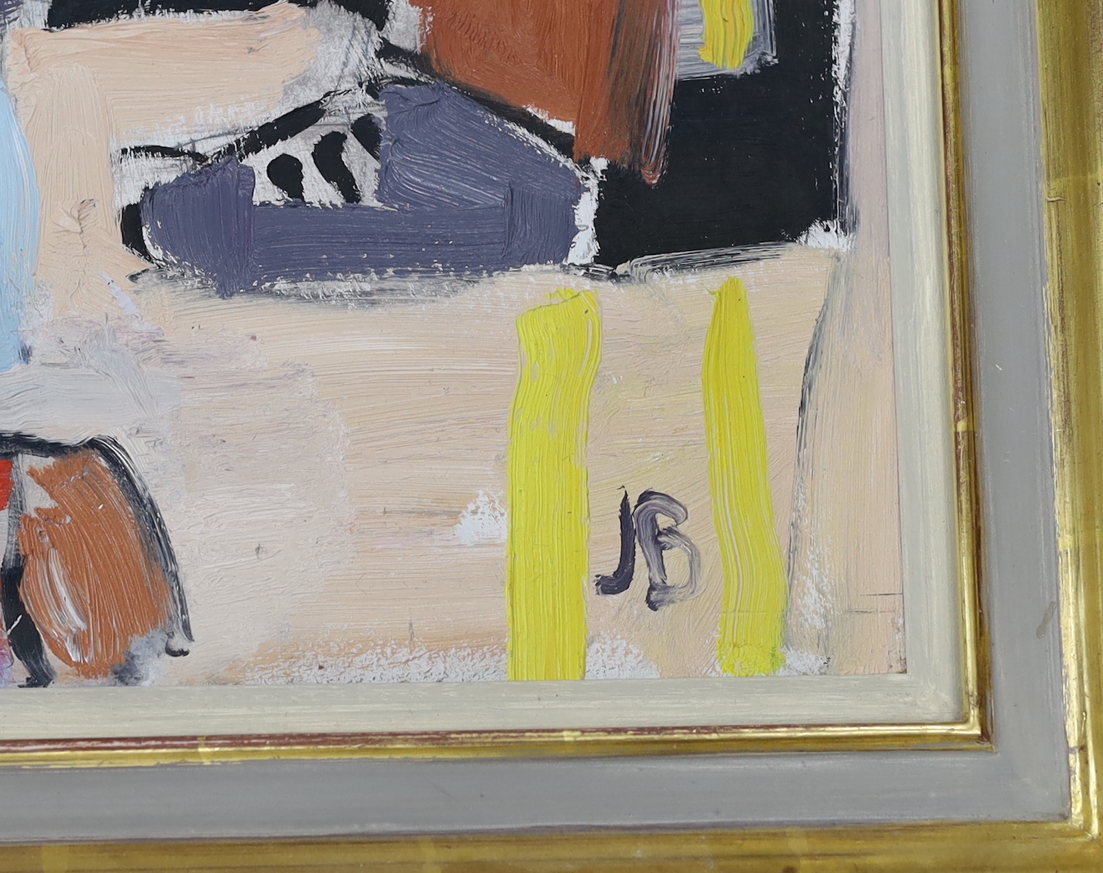 Julian Bailey (b.1963), oil on board, 'Street Traders, Ponte Vecchio', initialled, The New Academy Gallery label verso, 64cm x 64cm